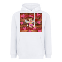 White valentine's day cupid heart Heavyweight Hoodie - RanaPortraitStore