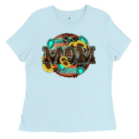 Baby Blue western mom Ladies Tee - Zillion Design Studio