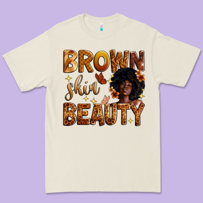 Brown Skin Beauty Premium Tee Designed By Zillion Design Studio