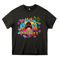 Asphalt hot mom summer with messy bun Heavy Core Tee - texasbilliewilder