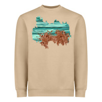 Mushroom wood leather patch Heavyweight Sweatshirt - AdoDesignShop