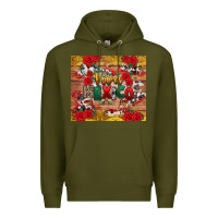 Army Green Viva Mexico Premium Hoodie - texasbilliewilder