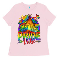 Bubblegum Pink pride tribe lgbtq Ladies Tee - texasbilliewilder
