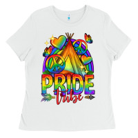 White pride tribe lgbtq Ladies Tee - texasbilliewilder