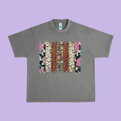 Easter Leopard Cowhide Bunny Brush Stroke Urban Heavy Tee Designed By Artiststas
