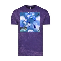 Cloud Purple dolphins Vintage Tee - BundleAndBundleShop
