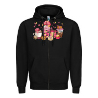 Black mexican pan dulce coffee cups Zipper Hoodie - MaliasSmallBusiness