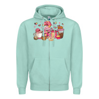 Seafoam mexican pan dulce coffee cups Zipper Hoodie - MaliasSmallBusiness