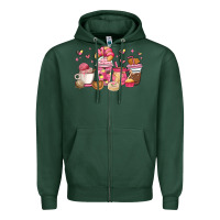 Sports Green mexican pan dulce coffee cups Zipper Hoodie - MaliasSmallBusiness
