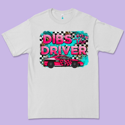 Dibs On The Driver Background Premium Tee Designed By Adodesignshop