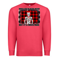 Cardinal When You re Dead Inside But It Christmas Skeleton Premium Sweatshirt - Bettercallsaul