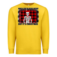 Lemon When You re Dead Inside But It Christmas Skeleton Premium Sweatshirt - Bettercallsaul