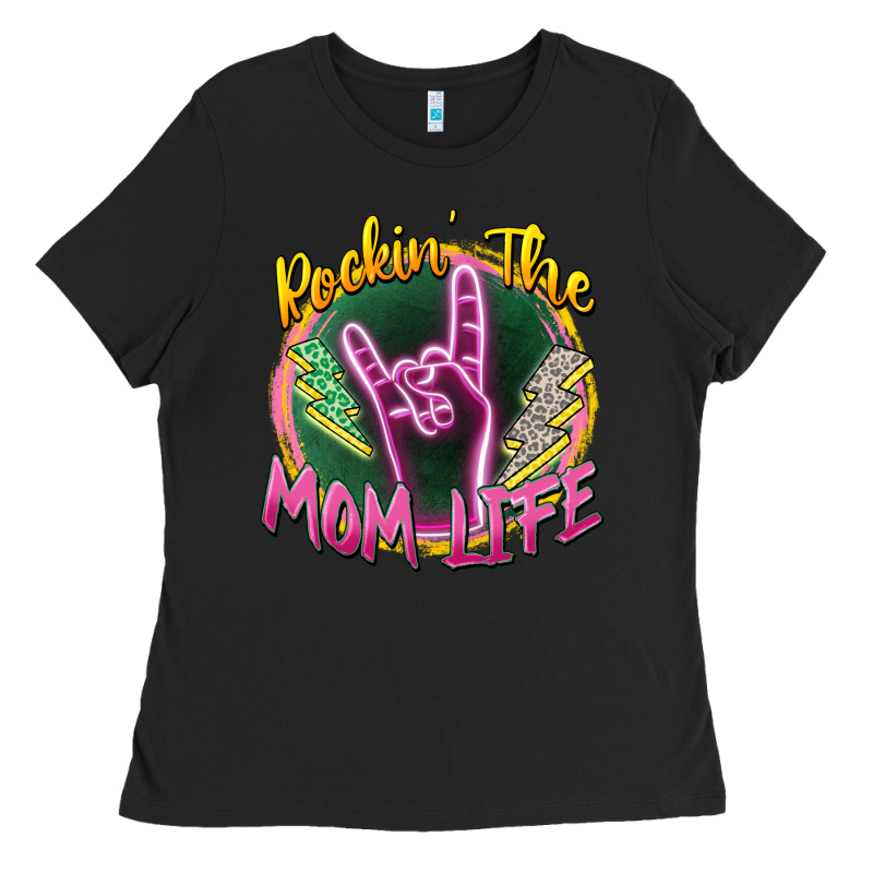 Rockin' The Mom Life Ladies Tee by Zillion Design Studio | Teevron