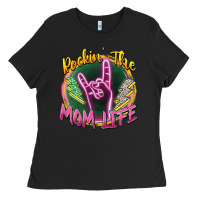 Black rockin' the mom life Ladies Tee - Zillion Design Studio