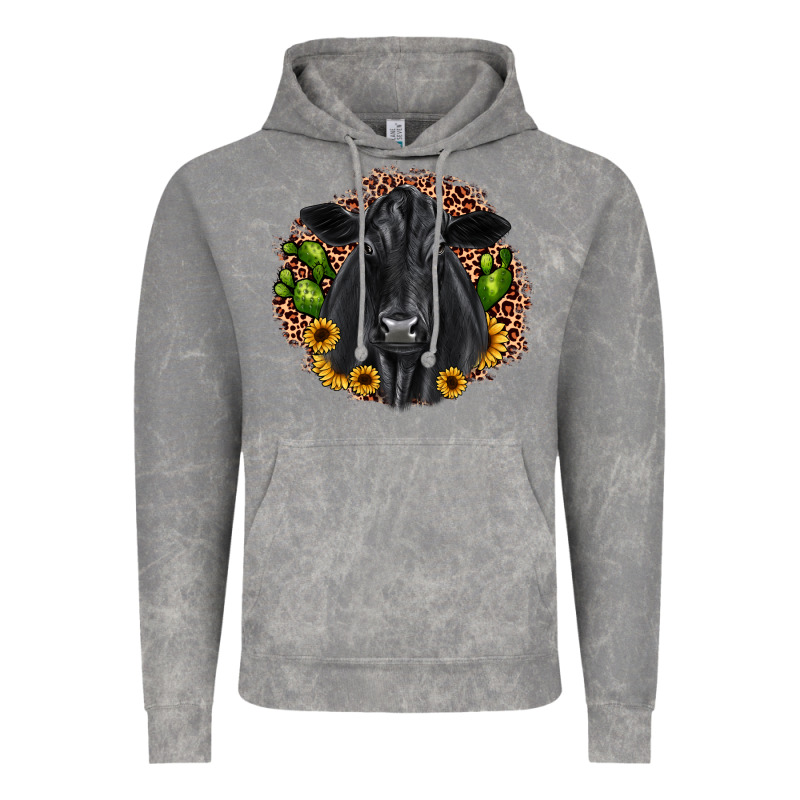 Black Angus Cactus Sunflower Vintage Hoodie by JahusDesignShop | Teevron