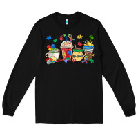 Black autism awareness day coffee cups Long Sleeve Tee - MaliasSmallBusiness