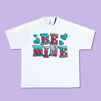Be Mine Western Valentine's Day No Background Urban Heavy Tee Designed By Adodesignshop