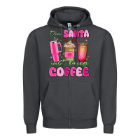 Smoke dear santa just bring coffee Zipper Hoodie - MaliasSmallBusiness