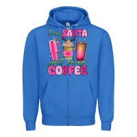 True Royal dear santa just bring coffee Zipper Hoodie - MaliasSmallBusiness