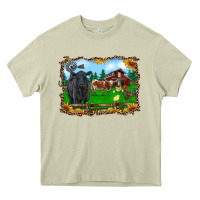 Mossy western barnyard black angus cattle longhorn rooster and chicks Heavy Core Tee - RanaPortraitStore