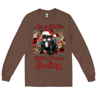 Chestnut christmas life is better with a french bulldog Long Sleeve Tee - JahusDesignShop