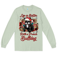 Matcha christmas life is better with a french bulldog Long Sleeve Tee - JahusDesignShop