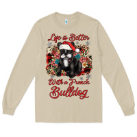 Christmas Life Is Better With A French Bulldog Long Sleeve Tee | Teevron