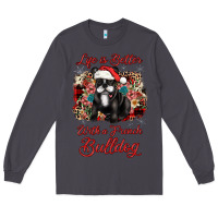 Smoke christmas life is better with a french bulldog Long Sleeve Tee - JahusDesignShop