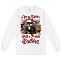 White christmas life is better with a french bulldog Long Sleeve Tee - JahusDesignShop