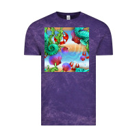Cloud Purple seahorse and beach Vintage Tee - BundleAndBundleShop