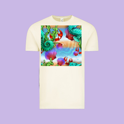 Seahorse And Beach Vintage Tee Designed By Bundleandbundleshop