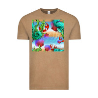 Vintage Coffee seahorse and beach Vintage Tee - BundleAndBundleShop