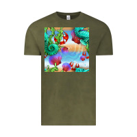 Vintage Olive seahorse and beach Vintage Tee - BundleAndBundleShop
