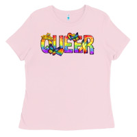 Bubblegum Pink queer pride lgbtq Ladies Tee - texasbilliewilder