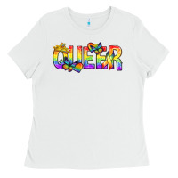 White queer pride lgbtq Ladies Tee - texasbilliewilder