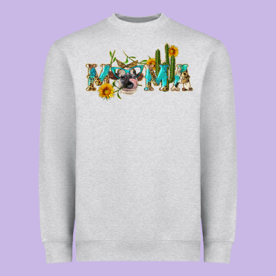 Western Mama Cow Heavyweight Sweatshirt Designed By Artiststas