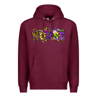 Burgundy Mardi Gras Day Nurse Premium Hoodie - NancyCooperArtShop