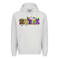 Dove Grey Mardi Gras Day Nurse Premium Hoodie - NancyCooperArtShop