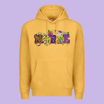 Mardi Gras Day Nurse Premium Hoodie Designed By Nancycooperartshop