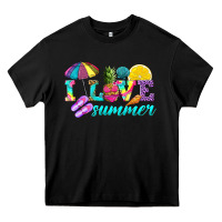 Black i love summer Heavy Core Tee - texasbilliewilder