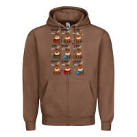 Chestnut christmas reindeers Zipper Hoodie - MaliasSmallBusiness