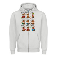 Dove Grey christmas reindeers Zipper Hoodie - MaliasSmallBusiness