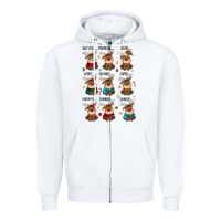 White christmas reindeers Zipper Hoodie - MaliasSmallBusiness