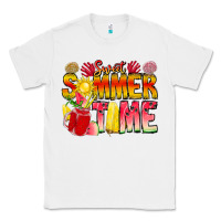 White Sweet Summer Time Classic Tee - CowhideDigitalArt