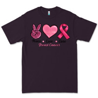 Plum breast cancer peace love cure Premium Tee - RanaPortraitStore