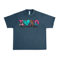 Midnight Navy xoxo hugs and kisses valentines day Urban Heavy Tee - AdoDesignShop