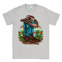 Moon Dust western boots and hat cactus leopard serape pattern Classic Tee - BarkalooDesign