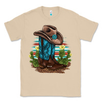 Mushroom western boots and hat cactus leopard serape pattern Classic Tee - BarkalooDesign