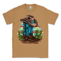 Toasted Coconut western boots and hat cactus leopard serape pattern Classic Tee - BarkalooDesign