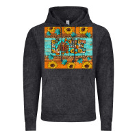 Vintage Black Sunflower Leopard Thanksgiving Love Vintage Hoodie - Artiststas